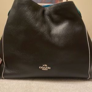 COACH EDIE 31 BLACK TRICOLOR SHOULDER BAG Has a matching wallet. Sold separately
